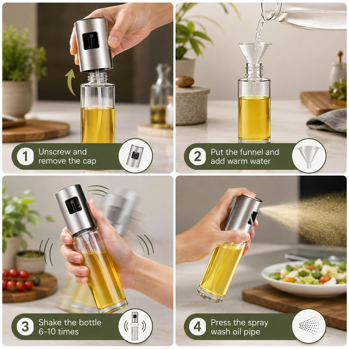 Premium Olive Oil Sprayer – Cooking Oil Spray Bottle