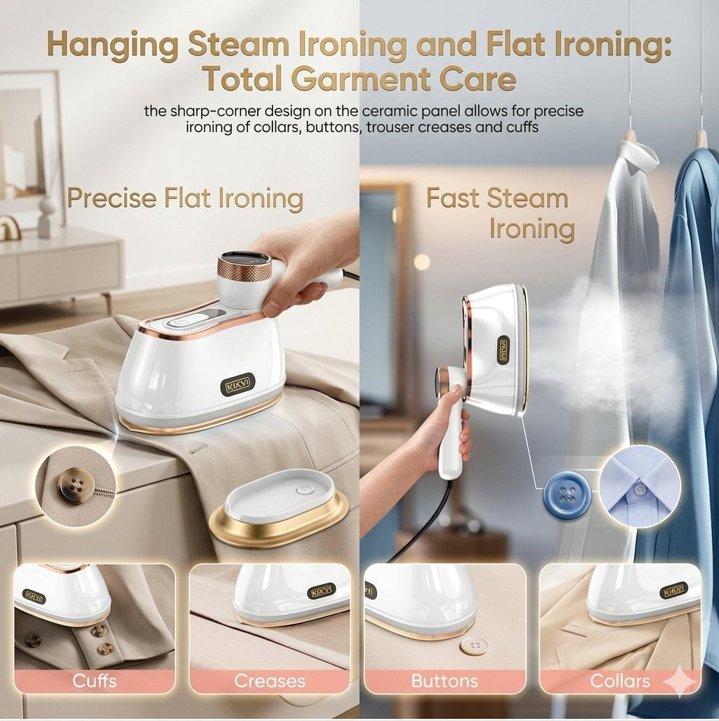 2-in-1 Portable Steam Iron & Garment Steamer